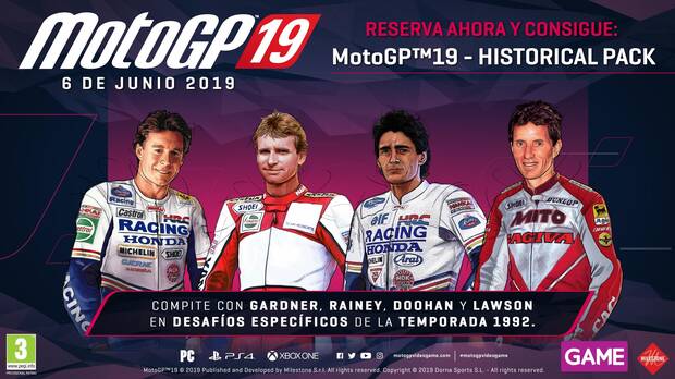 GAME detalla sus incentivos por la reserva de MotoGP 19 Imagen 2