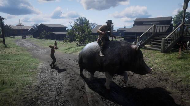 Red Dead Redemption 2: Un mod nos permite cabalgar a gigantescos animales Imagen 3