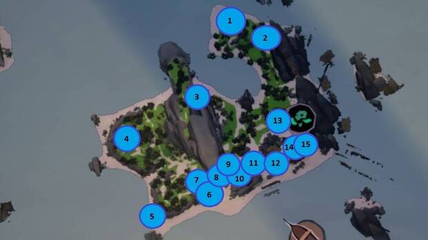 Sea of Thieves - Puntos de interés en Shipwreck Bay