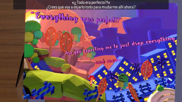 En función de los sentimientos de los personajes, los puzles y los escenarios van adquiriendo diferentes aspectos, colores, etc.