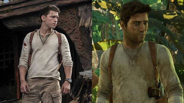 Tom Holland como Nathan Drake en la pelcula de Uncharted.