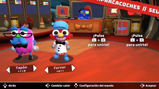 De momento s�lo hay cuatro personajes a escoger, cada uno con diferentes colores disponibles. Quienes adquieran el juego en formato f�sico recibir�n un quinto personaje extra.