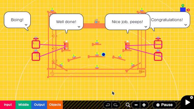 Los nodon van guiando al jugador e interact�an tambi�n entre s�.