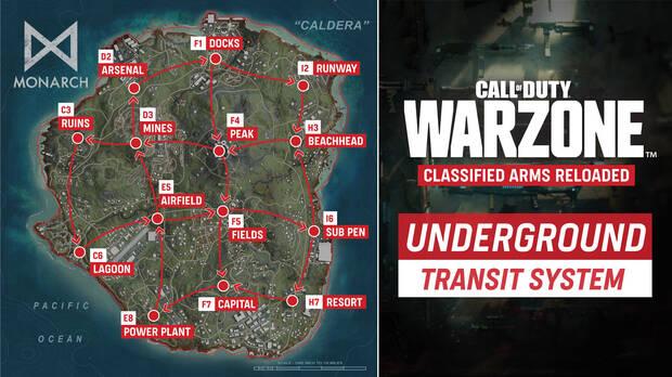 CoD Warzone: Puntos de viaje rpido en Caldera