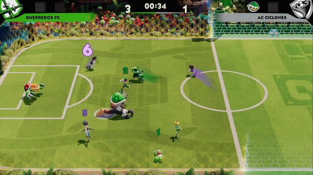 Al jugar más de un jugador por equipo es más caótico, pero también se abren más posibilidades estratégicas una vez dejas de perderte con tanto numerito.