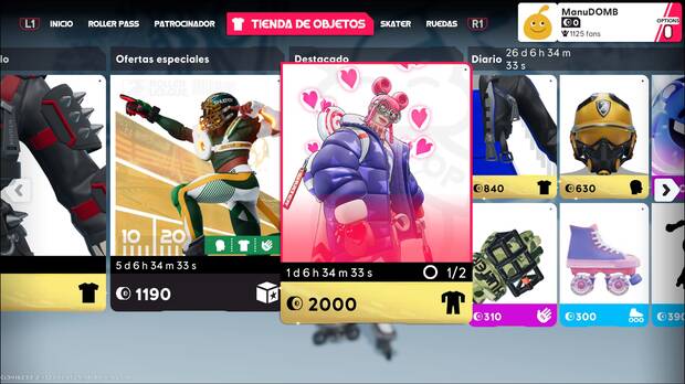 No falta una tienda con artículos en rotación que podremos comprar con 'ruedas', las monedas del juego.