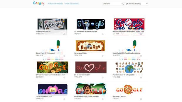 Archivos de Doodles interactivos de Google