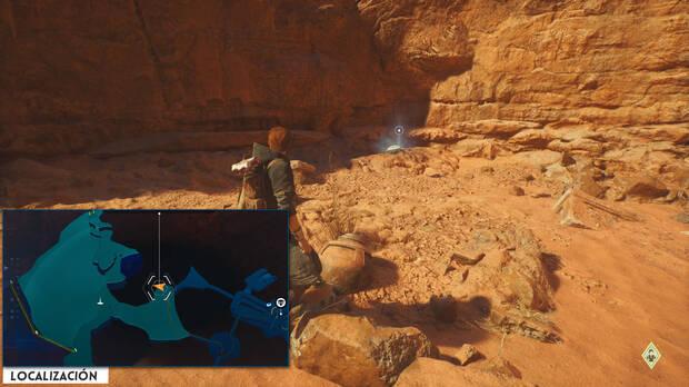 Star Wars Jedi: Survivor - Localización del banco de datos 13 en Llanuras áridas de Jedha