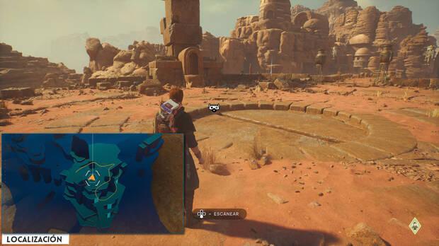 Star Wars Jedi: Survivor - Localización del banco de datos 23 en Tumba del buscarrutas de Jedha