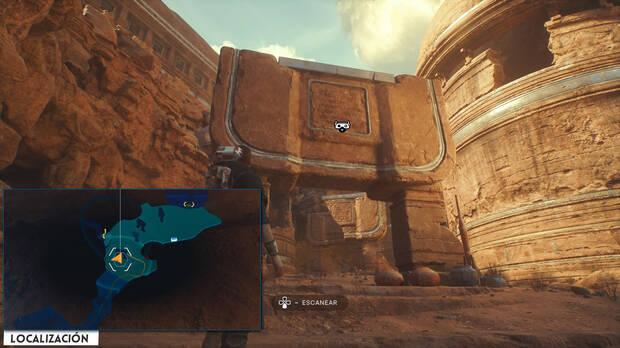 Star Wars Jedi: Survivor - Localización del banco de datos 25 en Panteón del sendero de Jedha