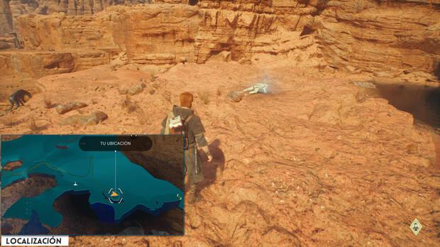 Star Wars Jedi: Survivor - Localización del banco de datos 15 en Llanuras áridas de Jedha