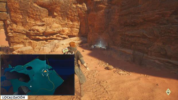 Star Wars Jedi: Survivor - Localización del banco de datos 16 en Llanuras áridas de Jedha