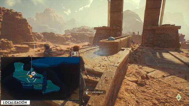 Star Wars Jedi: Survivor - Localización del banco de datos 22 en Camino de la perseverancia de Jedha