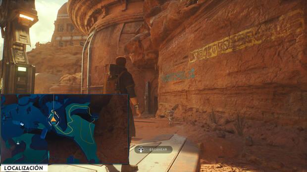 Star Wars Jedi: Survivor - Localización del banco de datos 30 en Caída silbante de Jedha
