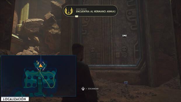 Star Wars Jedi: Survivor - Localización del banco de datos 36 en Templo del santuario de Jedha