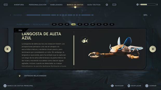 Star Wars Jedi: Survivor - Ficha de datos del Langosta de aleta azul