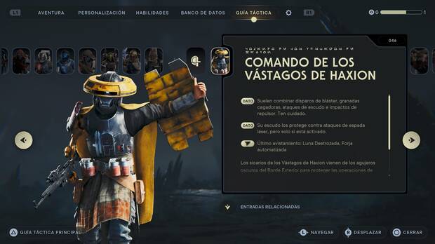 Star Wars Jedi: Survivor - Escáner del enemigo Comando de los Vástagos de Haxion