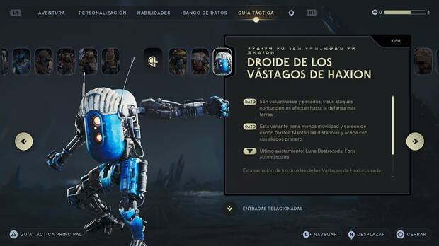 Star Wars Jedi: Survivor - Escáner del enemigo Droide de los Vástagos de Haxion