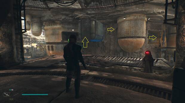 Star Wars Jedi: Survivor - Mover un contenedor para llegar al asentamiento de los jawa