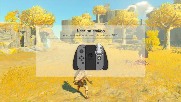 Zelda: Tears of the Kingdom - Escanear una figura Amiibo con el sensor NFC del mando