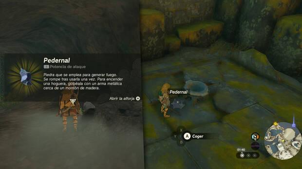 Zelda: Tears of the Kingdom - Encender fuego con pedernal