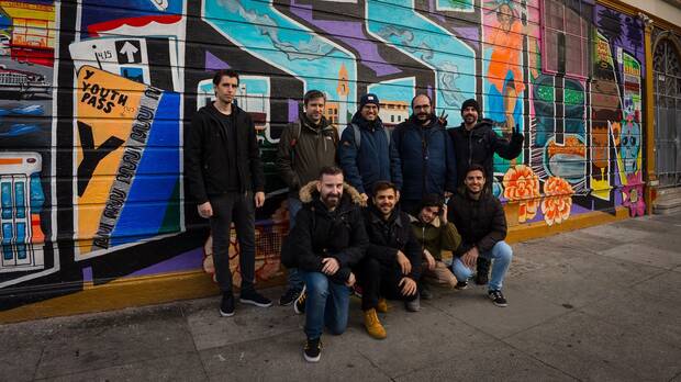 El equipo de Striking Distance Studios durante un viaje a San Francisco.
