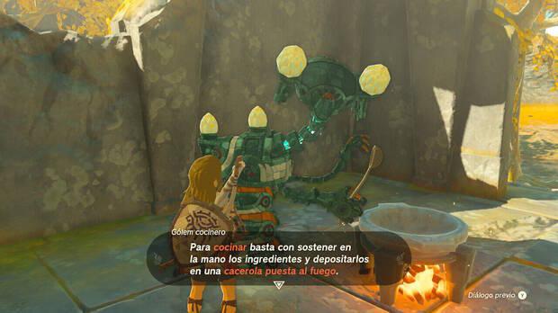 Zelda: Tears of the Kingdom - Cómo cocinar en una cacerola