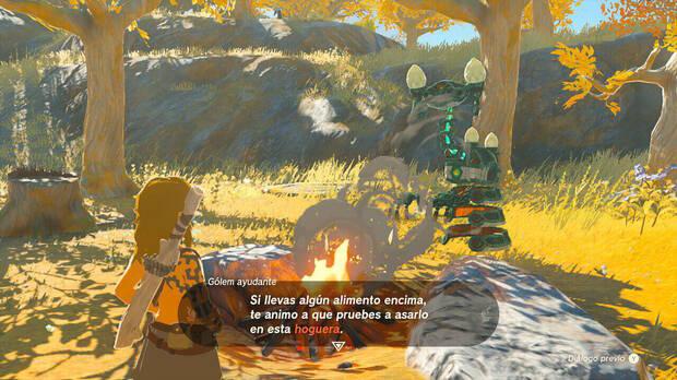 Zelda: Tears of the Kingdom - Cocinar en una hoguera simple