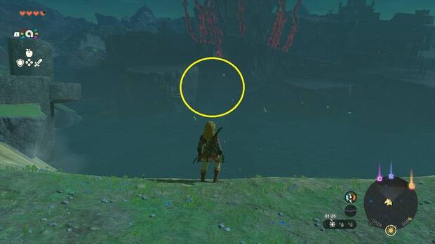 Zelda: Tears of the Kingdom - Entrada al embarcadero en el foso del castillo de Hyrule