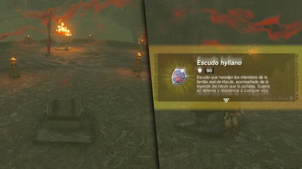 Zelda: Tears of the Kingdom - Desbloquear el cofre que contiene el escudo hyliano