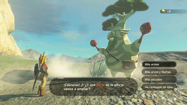 Zelda: Tears of the Kingdom - Tamaño máximo del inventario