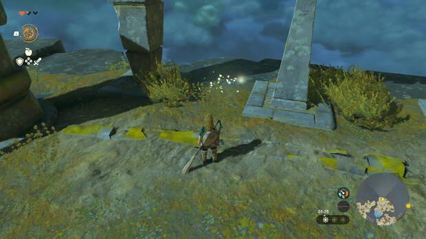 Zelda: Tears of the Kingdom - Solución puzle Kolog: Brillos en el suelo