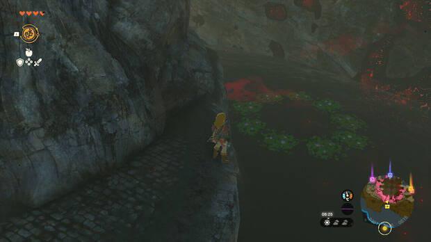 Zelda: Tears of the Kingdom - Solución puzle Kolog: Saltar al centro del nenúfar