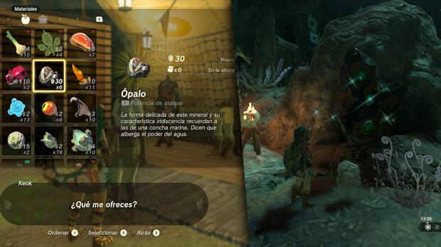 Zelda: Tears of the Kingdom - Consigue minerales valiosos para venderlos y ganar rupias