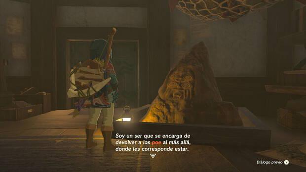 Zelda: Tears of the Kingdom - Localización de la primera estatua de brujo en el taller de Josha