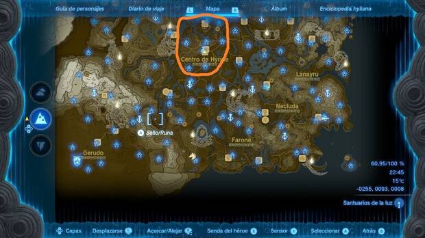 Santuarios Del Centro De Hyrule En Zelda Tears Of The Kingdom