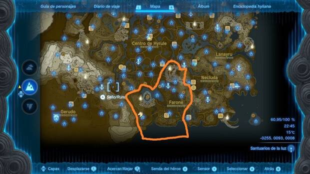 The Legend of Zelda Tears of the Kingdom - Santuarios de la región de Farone