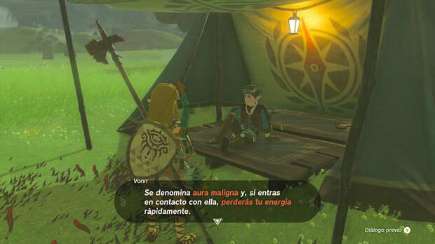 Zelda: Tears of the Kingdom - Cómo resistir el aura maligna