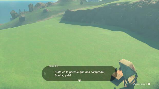 Zelda: Tears of the Kingdom - Localización de la parcela de tu casa