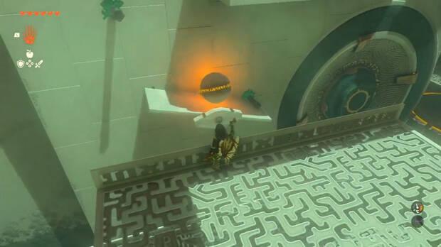 The Legend of Zelda Tears of the Kingdom - Santuarios Llanura de Hyrule: llevar la bola hacia los raíles