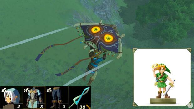 Zelda: Tears of the Kingdom - Recompensa por escanear Amiibo Link (Majora's Mask)