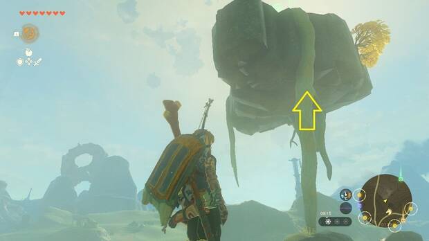 The Legend of Zelda Tears of the Kingdom - Santuarios del Pantano de Lanayru y Necluda occidental: Trepar por la raíz hacia la entrada del Santuario de Muronoq