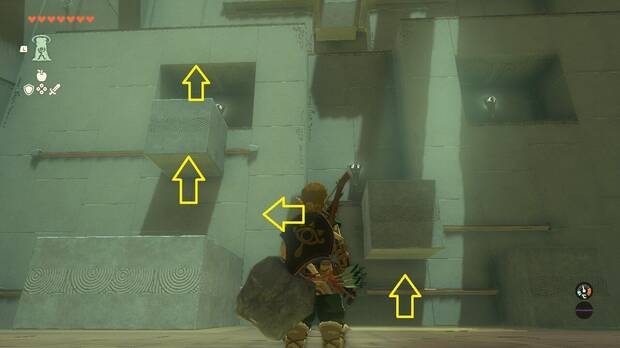 The Legend of Zelda: Tears of the Kingdom - Santuarios del Monte Lanayru: Santuario de Iqaisen, solución para ascender en la primera sala