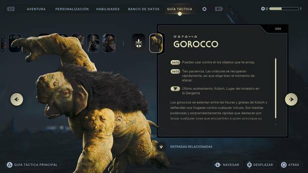 Star Wars Jedi: Survivor - Escáner del enemigo Gorocco