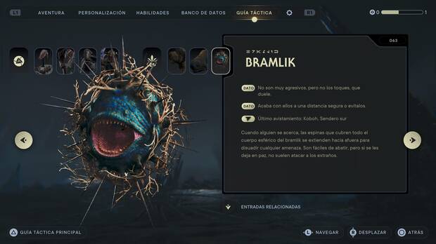 Star Wars Jedi: Survivor - Escáner del enemigo Bramlik