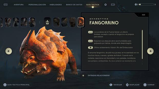 Star Wars Jedi: Survivor - Escáner del enemigo Fangorrino