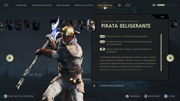 Star Wars Jedi: Survivor - Escáner del enemigo Pirata beligerante