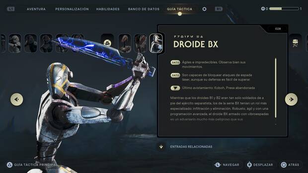 Star Wars Jedi: Survivor - Escáner del enemigo Droide BX
