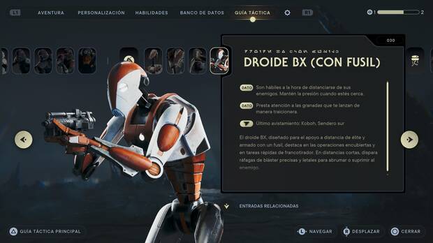 Star Wars Jedi: Survivor - Escáner del enemigo Droide BX (con fusil)