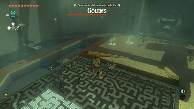 The Legend of Zelda - Santuarios de Necluda oriental: Santuario de Si'umim, derrotar a los gólems desde la altura